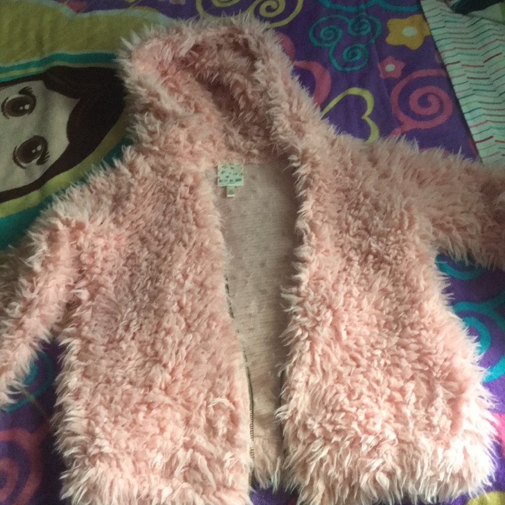 Pink fluffy sweater